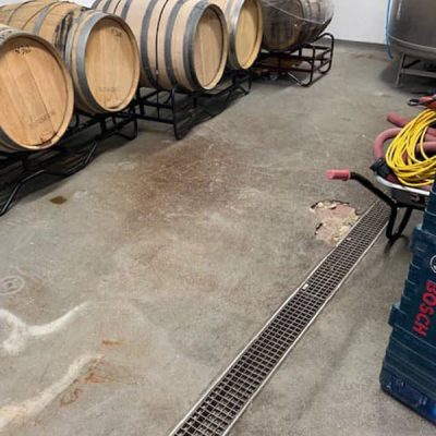 repair brewery floor with anti-microbial polyurethane floor screed, London brewery