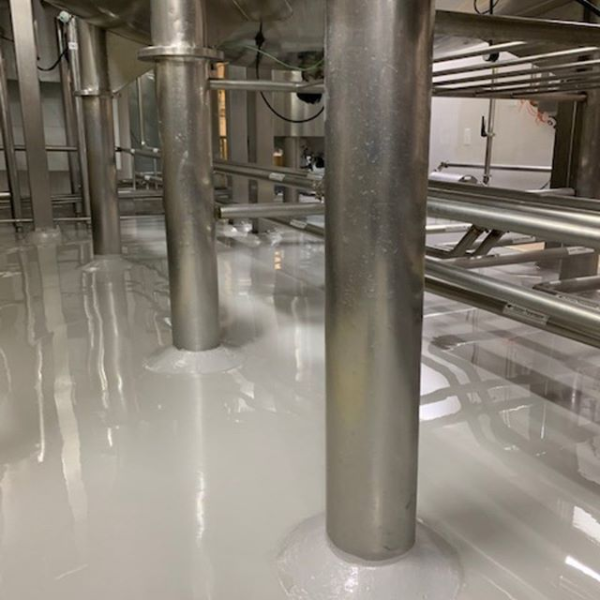 Chemical resistant resin flooring in Norfolk tank farm