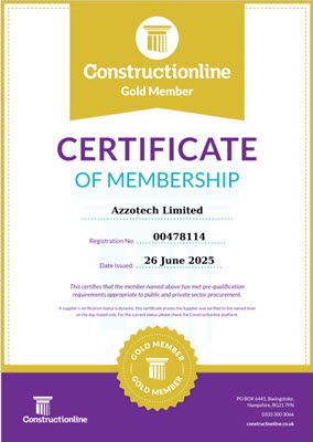 2025 Azzotech Constructionline Gold Member