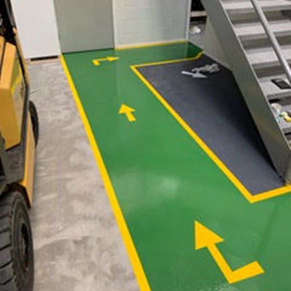 Resin painted safety walkways Bury St Edmunds