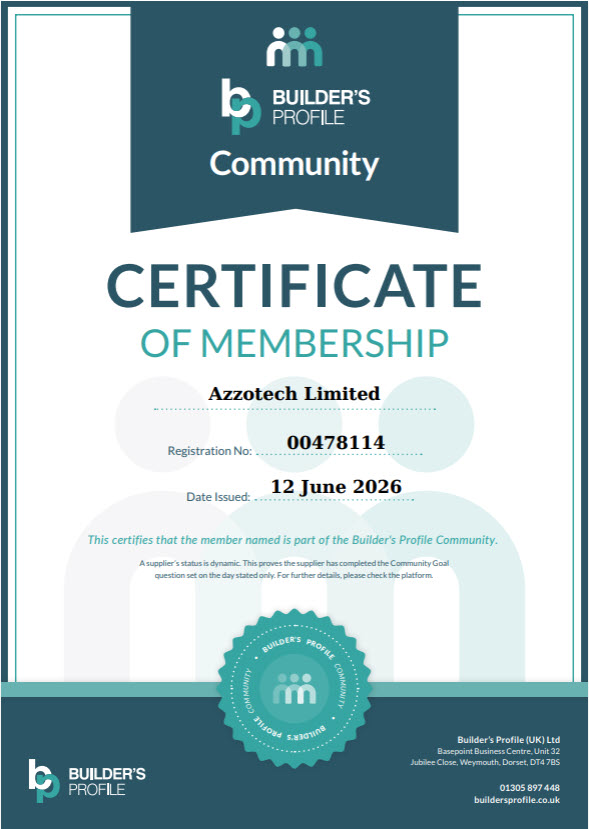 Builders Profile certificate of membership June 2026