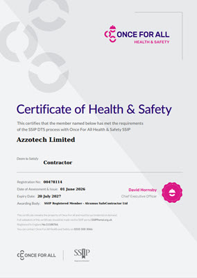 One for all health and safety certificate June 2026
