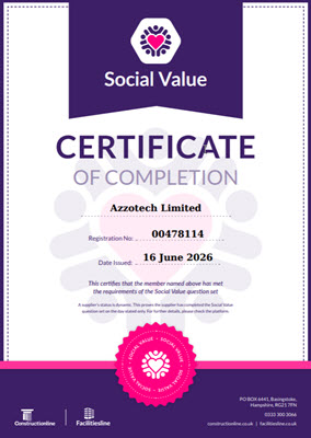 Social Value certificate of completion June 2026