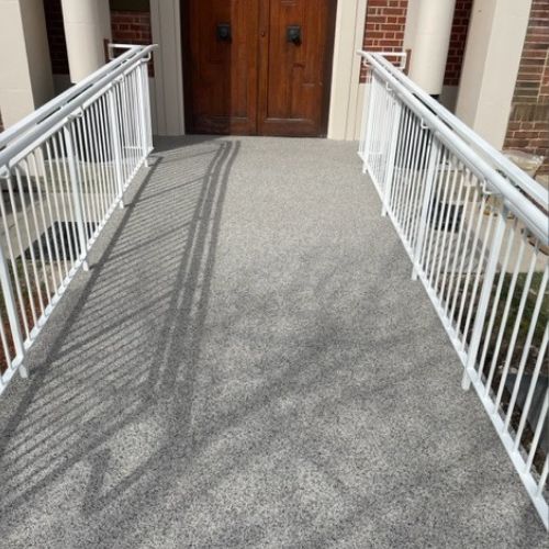 Resin bound stone surface at a commercial property